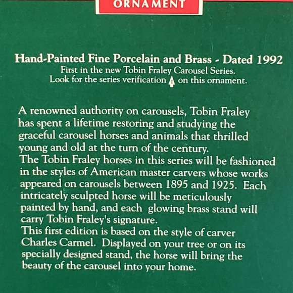 Hallmark Keepsake Horse Carousel Tree Ornament or Table Display Dated 1992 - Picture 12 of 13